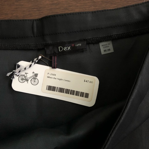 Dex Black Faux Leather Skirt - Picture 4 of 8